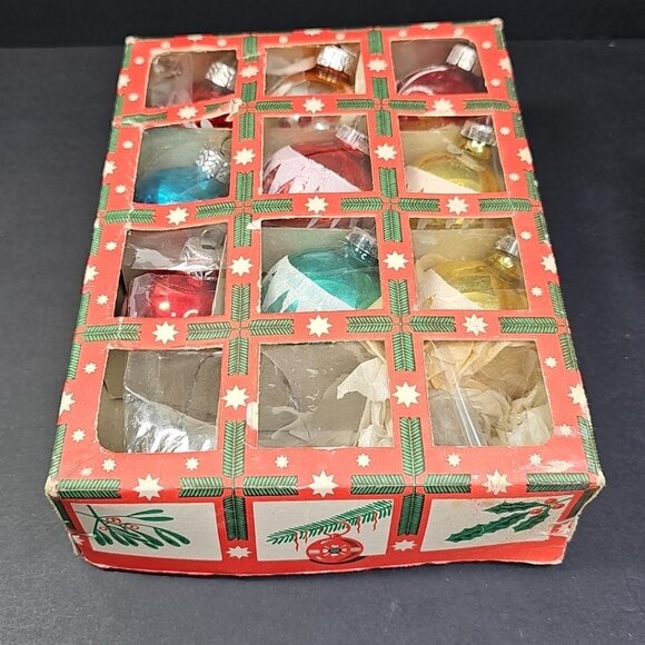 9pcs Christmas Ornaments Baubles Made In Germany Vintage Mercury Glass set - Picture 13 of 14